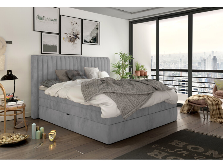 Akce - Postel Boxspring Minola (180) + topper