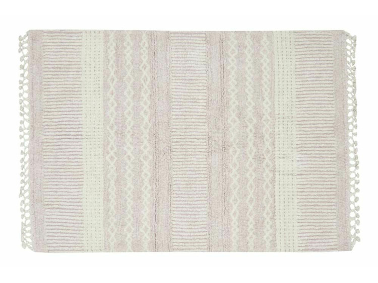 Vlněný koberec 120 x 170 Lorena Canals růžový se vzorem - Sheep