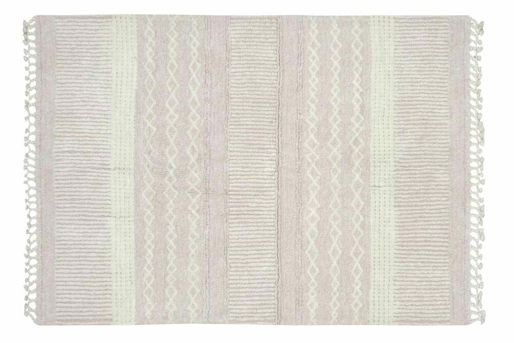 Vlněný koberec 140 x 200 Lorena Canals růžový se vzorem - Sheep