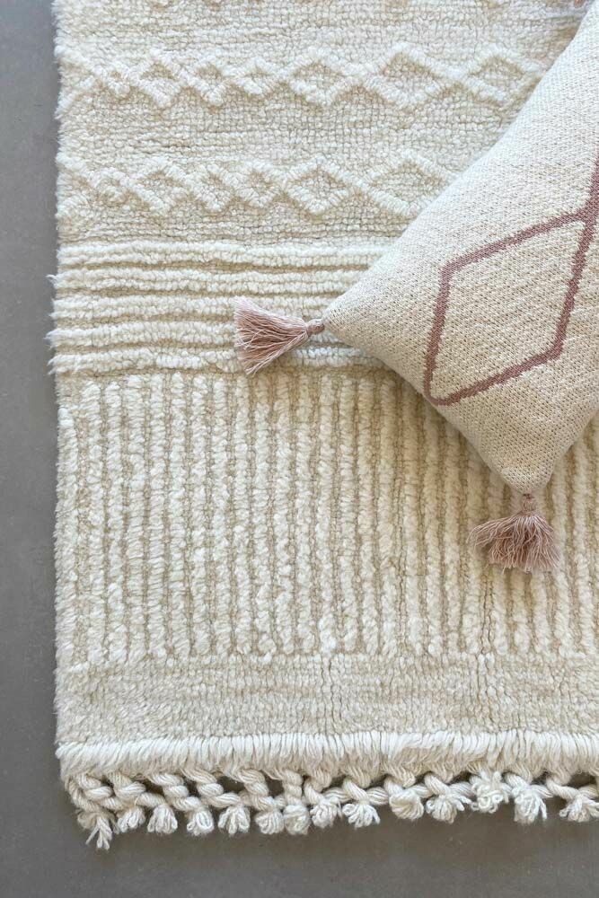 Vlněný koberec 120 x 170 Lorena Canals bílý se vzorem - Sheep