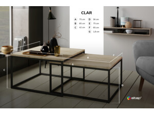 Konferenční stolek Clar - 2 ks