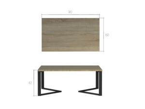 Konferenční stolek Gavino - bílý mat