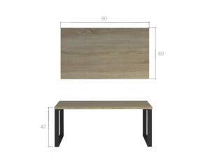 Konferenční stolek Fresco - dub sonoma