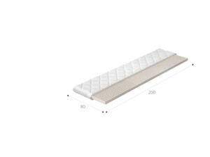 Topper / vrchní matrace 80 x 200 x 4 cm - latex