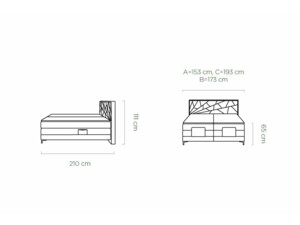 Postel Boxspring Holme 140 x 200 cm + elektrické polohování