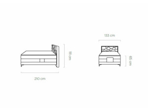 Postel Boxspring Holme 120 x 200 cm + elektrické polohování