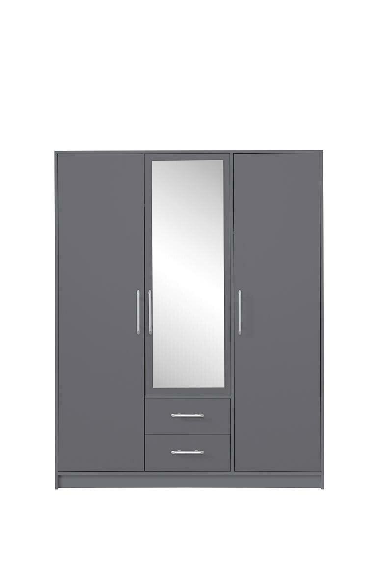 Šatní skříň se zrcadlem Smart 2 - šedý mat