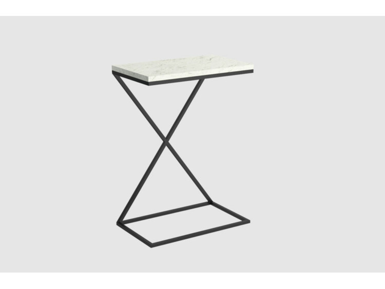 Příruční odkládací stolek Doti 71 cm - světlý mramor