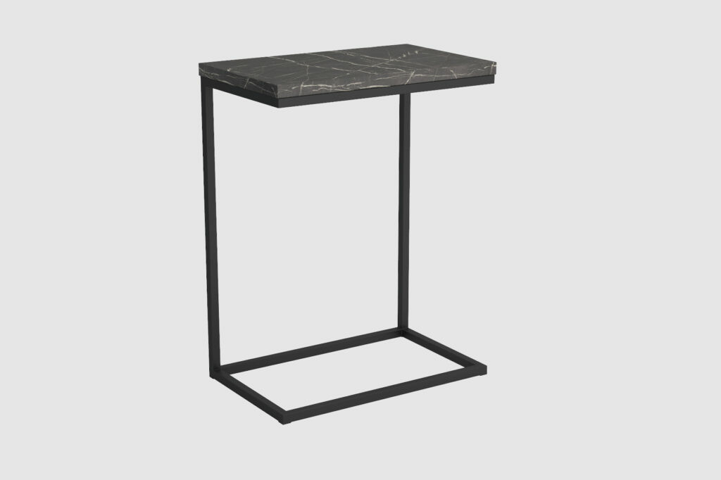 Akce - Příruční odkládací stolek Nori 56 cm - tmavý mramor