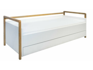 Postel s matrací + zásuvka Victor 180 x 80 cm - bílá