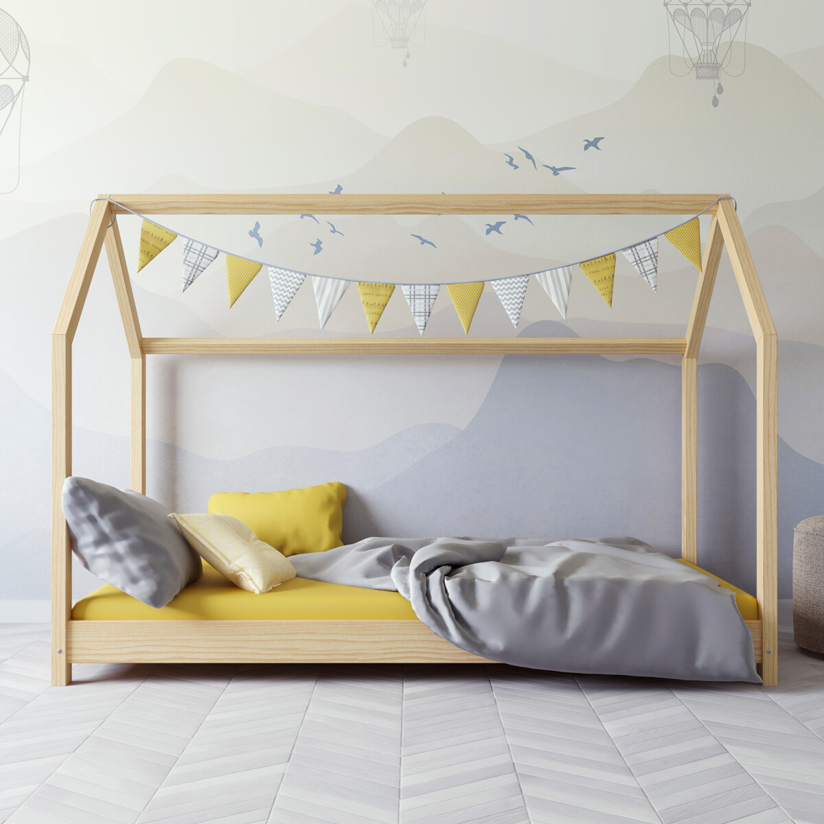 Dětská postel / domeček Bella 80 x 180 cm + matrace