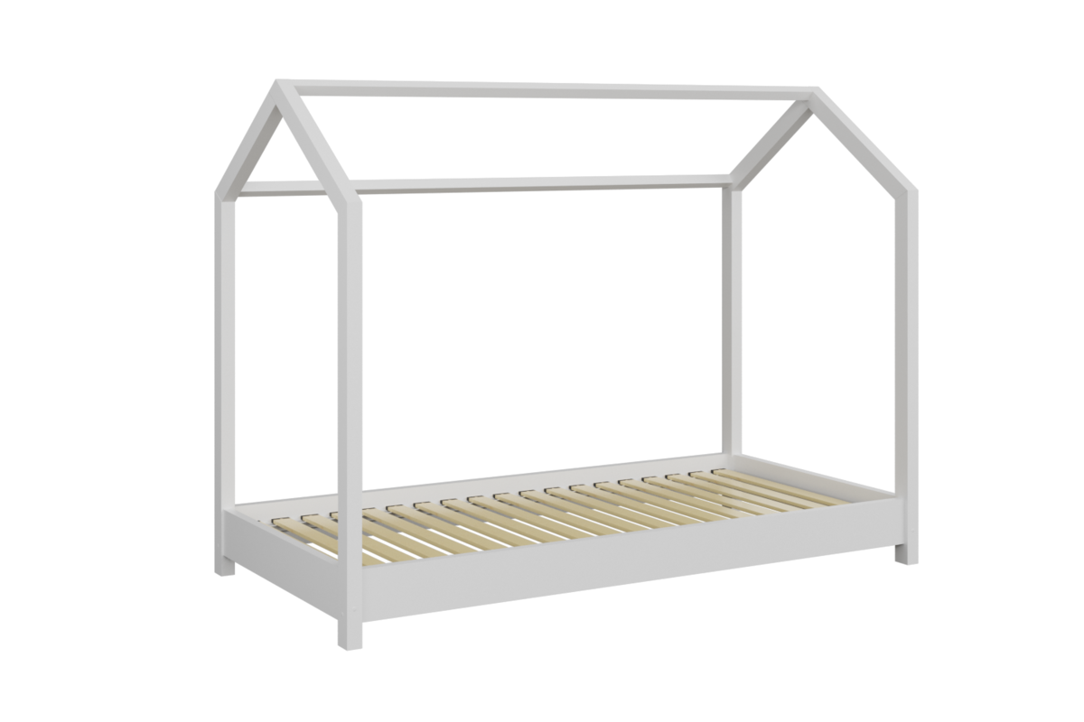Dětská postel / domeček Bella 80 x 180 cm - bílá + matrace