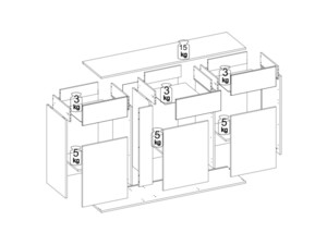 Komoda Mono Light  MN-07 s LED osvětlením