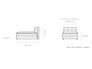 Postel Boxspring Rita (100)