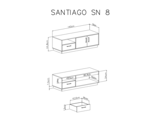 Televizní stolek RTV Santiago 8 - dub