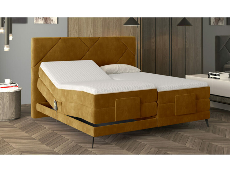 Postel Boxspring Lenox (140), elektrické polohování + toppery