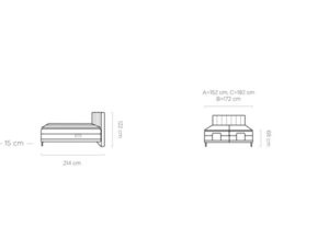 Postel Boxspring Venus (180), elektrické polohování + toppery