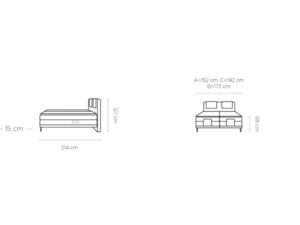 Postel Boxspring Vince (180), elektrické polohování + toppery