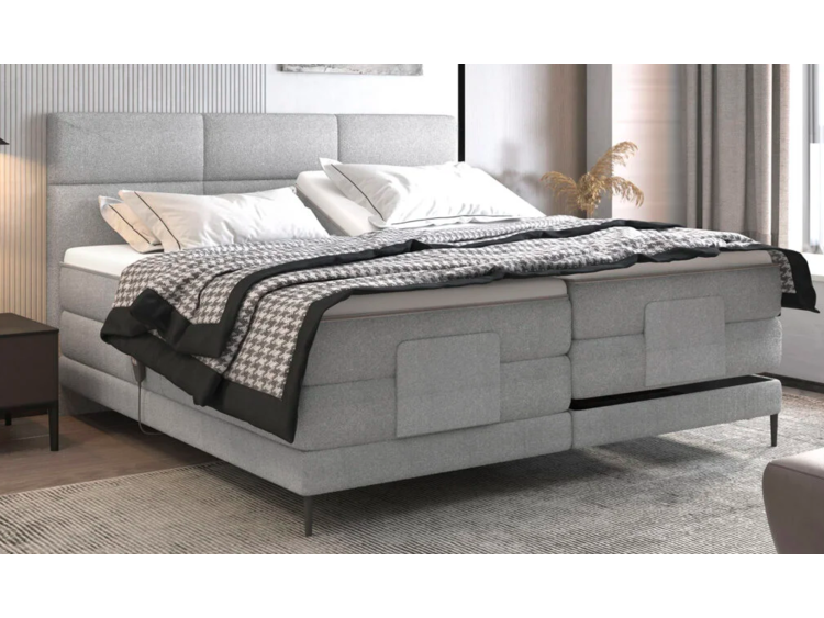 Postel Boxspring Carlo (140), elektrické polohování + toppery