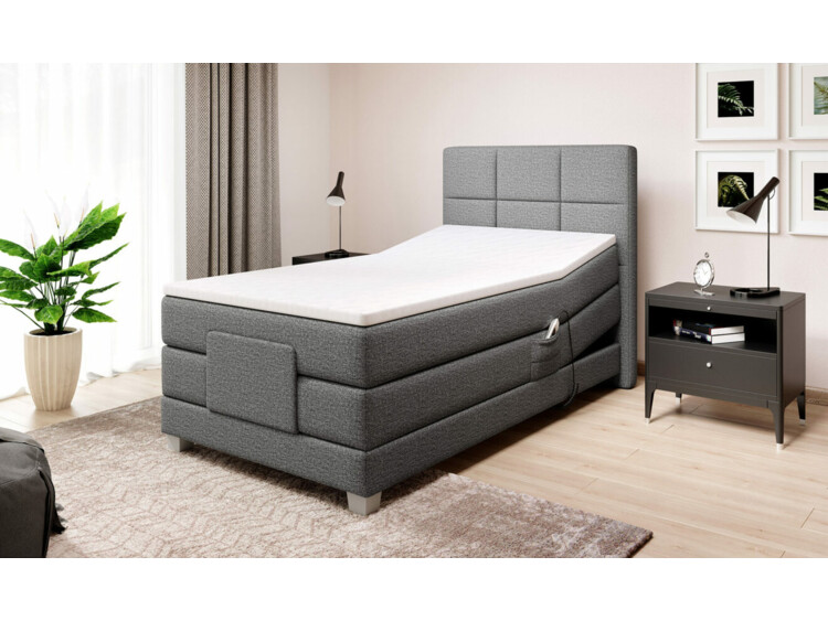 Postel Boxspring Square II (100) + elektrické polohování, úložný prostor