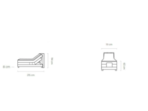 Postel Boxspring Square II (100) + elektrické polohování, úložný prostor