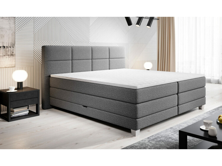 Postel Boxspring Square III (140) + úložný prostor