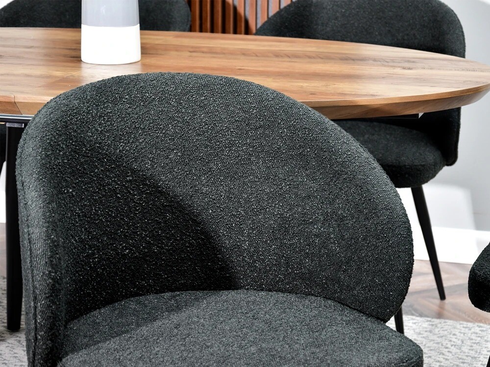 Moderní židle Sensi - černá látka Boucle