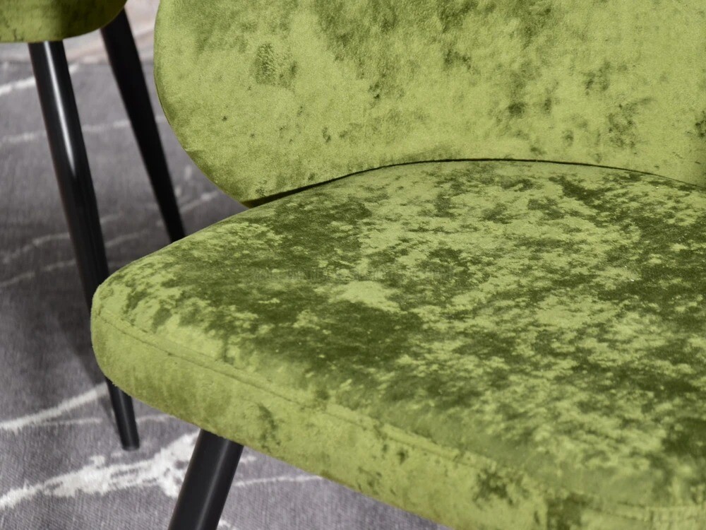 Moderní židle Sensi - mechově zelený velur