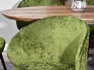 Moderní židle Sensi - mechově zelený velur