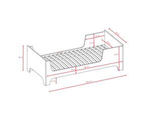 Dětská postel Luca 1 - 180 x 80 cm
