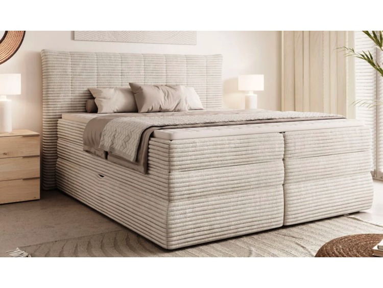 Esposa POSTEL BOXSPRING, 180/200 cm, textil