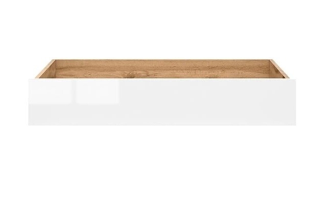 Zásuvka pod postel Zele - dub wotan/bílý lesk