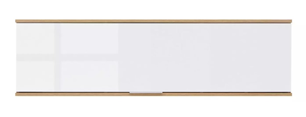 Závěsná skříňka Zele (135x37cm) - dub wotan/bílý lesk