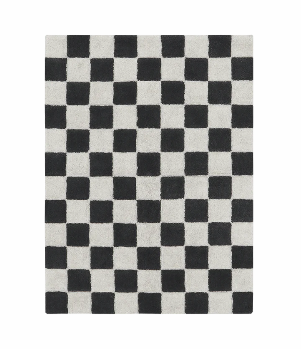 Kostkovaný koberec 120 x 160 cm Lorena Canals - tmavě šedý