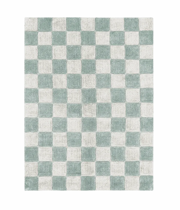 Kostkovaný koberec 120 x 160 cm Lorena Canals - světle modrý