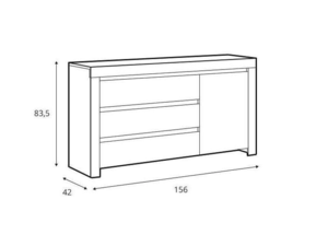 Komoda Holten KOM1D3S