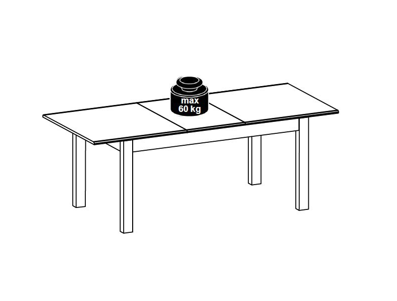 Jídelní stůl Holten STO rozkládací 160 až 200 cm