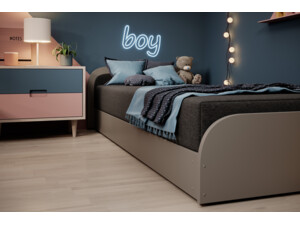 Dětská postel Parys 80x190 cm/pravá strana - šedá