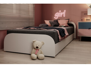 Dětská postel Parys 80x190 cm/levá strana - bílá