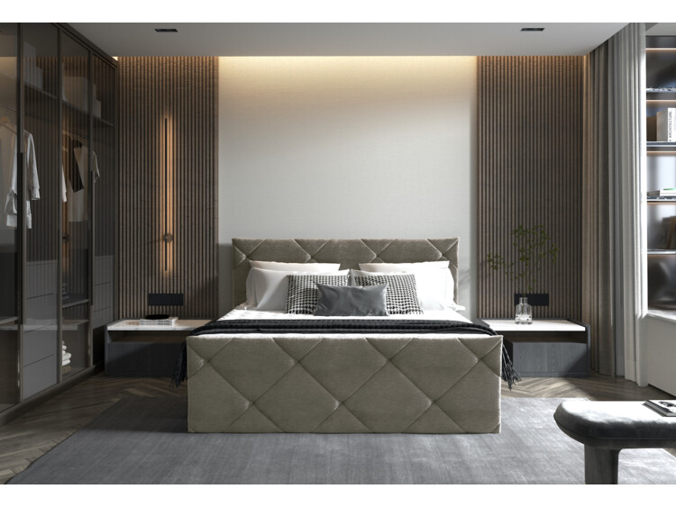 Postel Boxspring Balde (180) s úložným prostorem - taštičková matrace, matrace s bonellovými pružinami