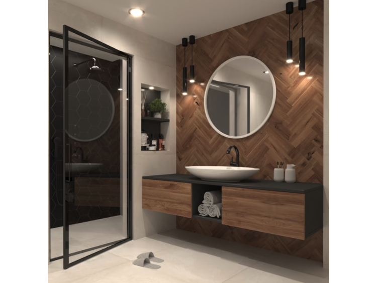 Zrcadlo Grace 80 cm - bílý rám