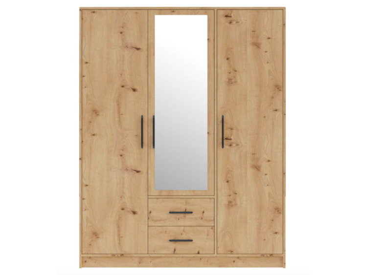 Šatní skříň se zrcadlem Smart 2 - dub artisan