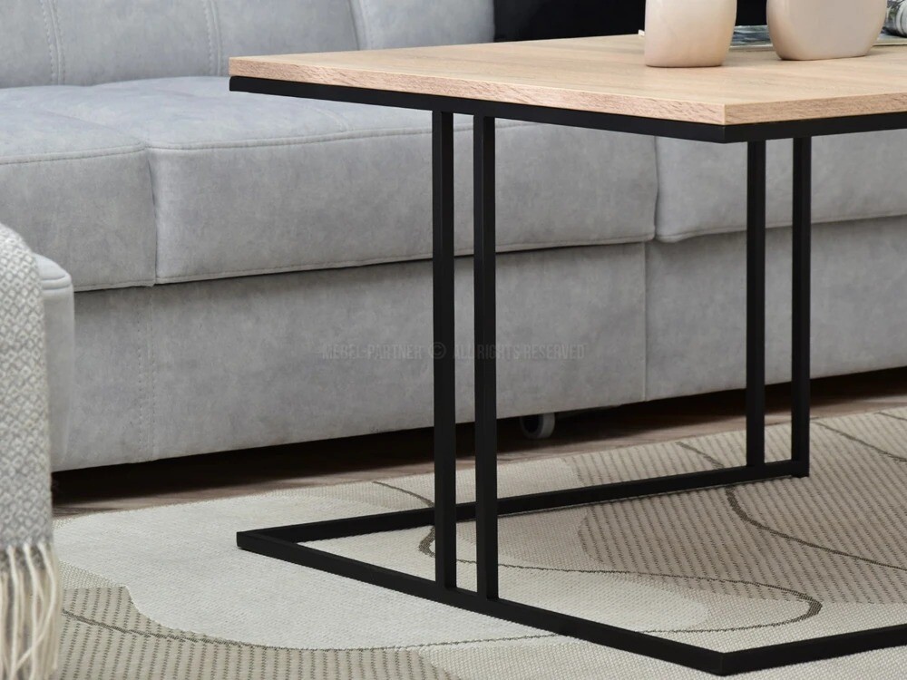 Konferenční stolek Dark XL, sonoma/černý kov