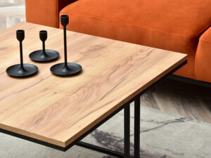 Konferenční stolek Dark XL, dub zlatý/černý kov