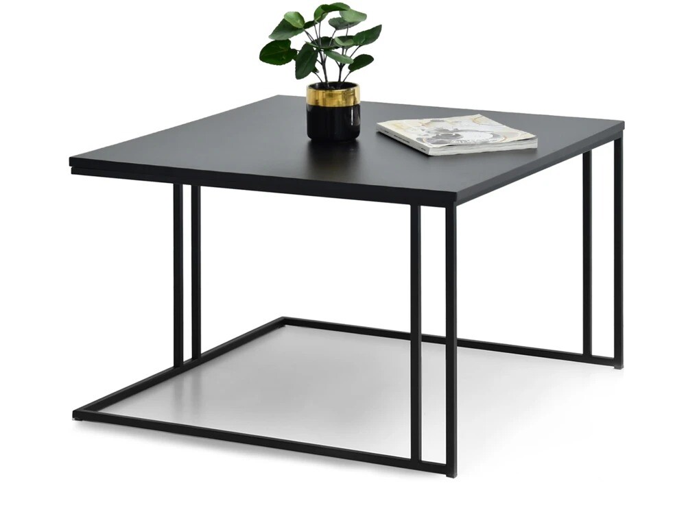Konferenční stolek Dark XL, černý mat/černý kov