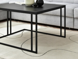 Konferenční stolek Dark XL, černý mat/černý kov