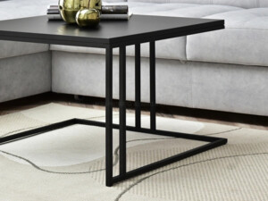 Konferenční stolek Dark S, černý mat/černý kov