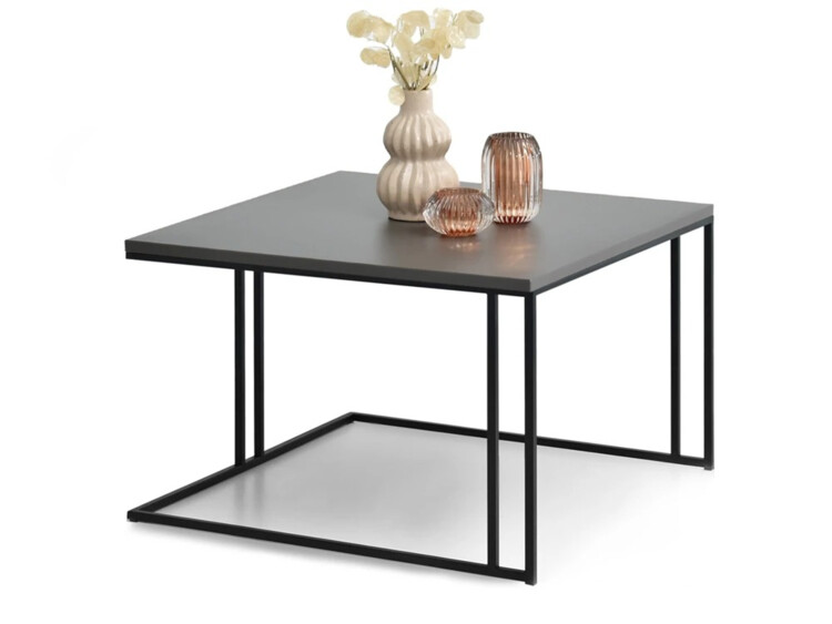 Kovový konferenční stolek Dark S, grafitový mat/černý kov