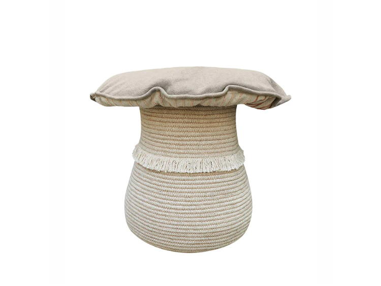 Úložný koš s polštářem Lorena Canals ve tvaru houby, klobouk slouží i jako polštář