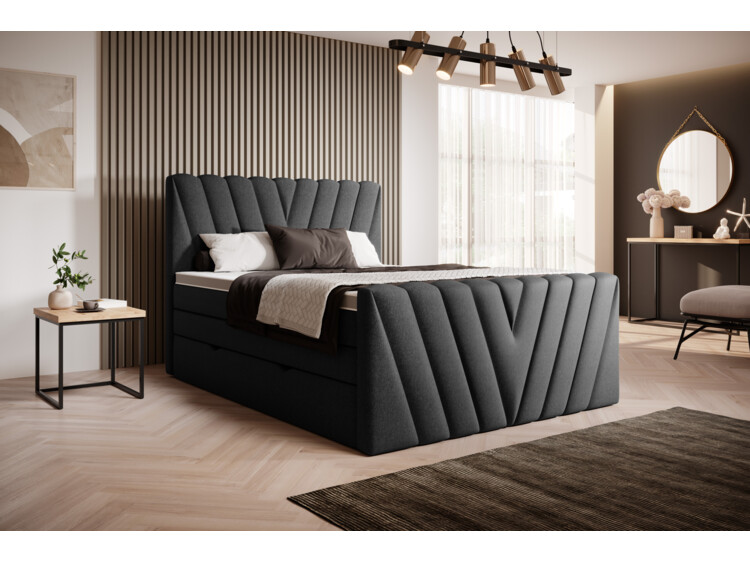 Skladem 1 ks - Postel Boxspring Candice (180) s topperem